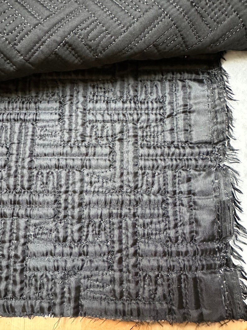 Black Quilted Fabric, Double Faced Pre Quilted Fabric, Quilted Fabric