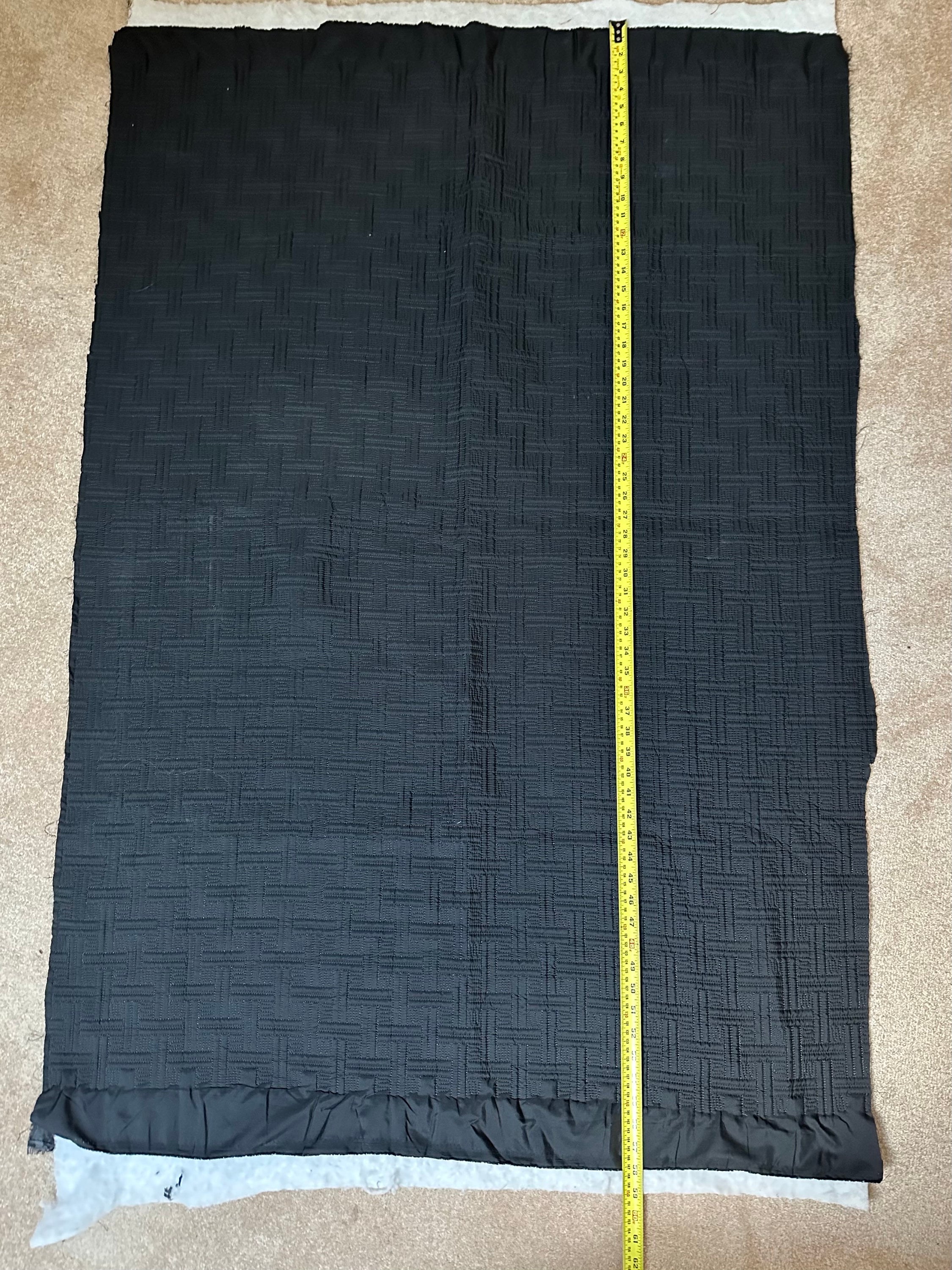 Black Quilted Fabric, Double Faced Pre Quilted Fabric, Quilted Fabric for Tote, Pillow, Home