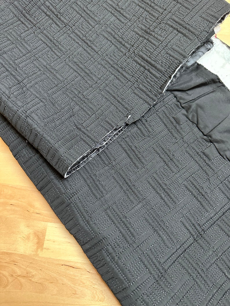 Black Quilted Fabric, Double Faced Pre Quilted Fabric, Quilted Fabric
