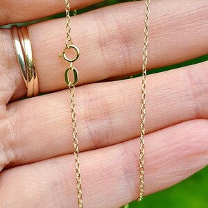 Delicate 9ct Gold Chain, Trace Chain Necklace, 1.2mm wide image 3
