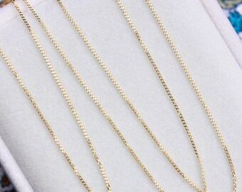9-karätige Gold-Mikro-Panzerkette, 0,7 mm