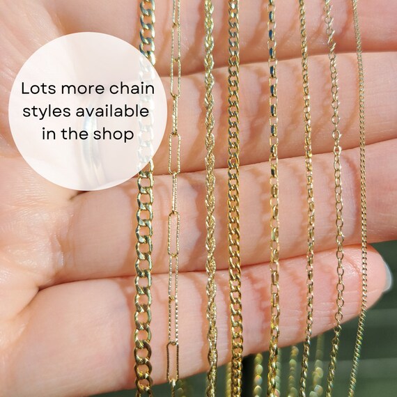 9ct solid gold curb chain 18 inch discount