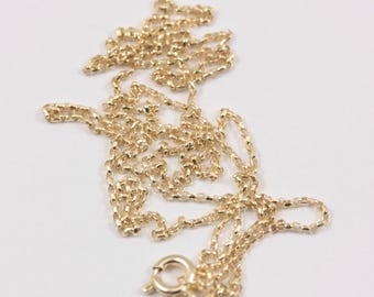 Solid 9ct Gold Belcher Chain Necklace, 1mm