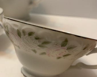 SEVEN Vintage MCM 1950s Sheffield Fine China Classic 501 Japan table setting teacups