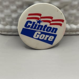 1992 Clinton Gore Campaign Button- unique