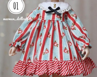 Long-sleeve cute dress for dolls (various style options)