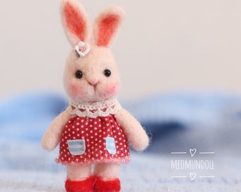 rabbit gift, rabbit lover, cute bunny gift, gift for her, Collectible doll