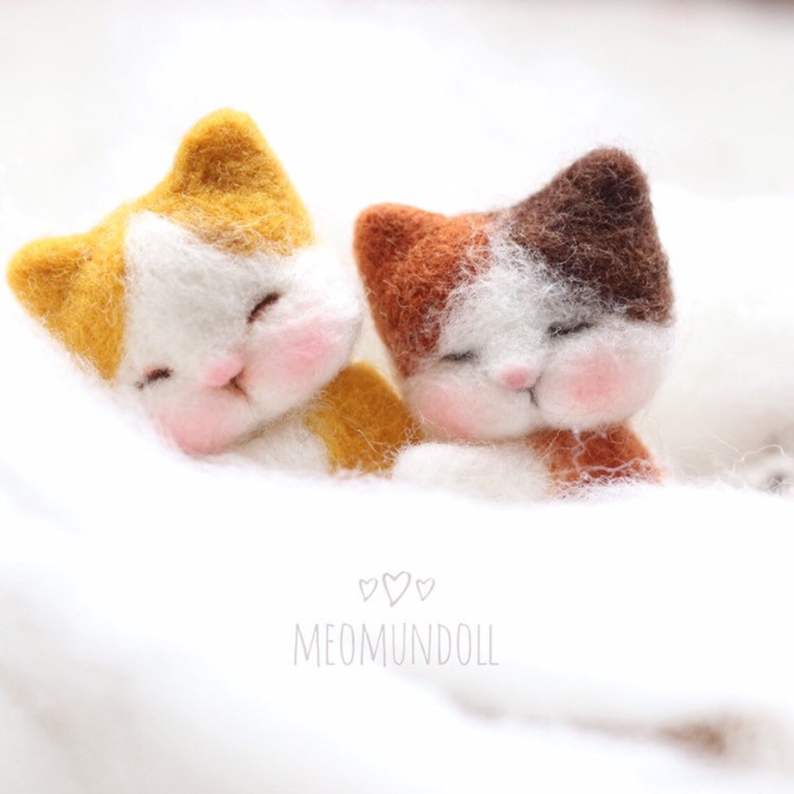 Miniature sleeping cat doll accessories Blythe's friend Etsy