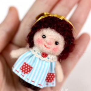 Mini doll, needle felted figure