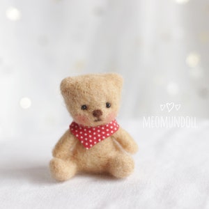 Sitting bear, toy for doll