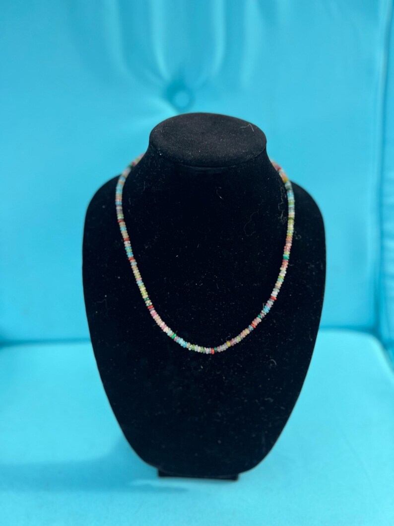 Multi Colored Beaded Necklace - Etsy
