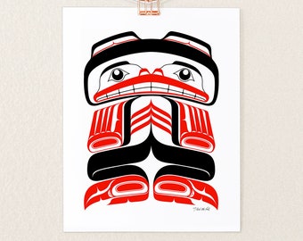 Indigenous Northwest Coast Kushtaka (Land Otter Man) Fine Art Print | Wall Decor |  by Tlingit Artist Nick Alan Foote