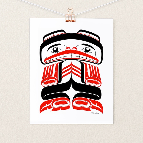 Indigenous Northwest Coast Kushtaka (Land Otter Man) Fine Art Print | Wall Decor |  by Tlingit Artist Nick Alan Foote