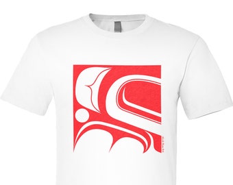 Tlingit Pacific Northwest Native American Eagle T-shirt | Crew Neck Tee | by Alaska Native Artist Nick Alan Foote