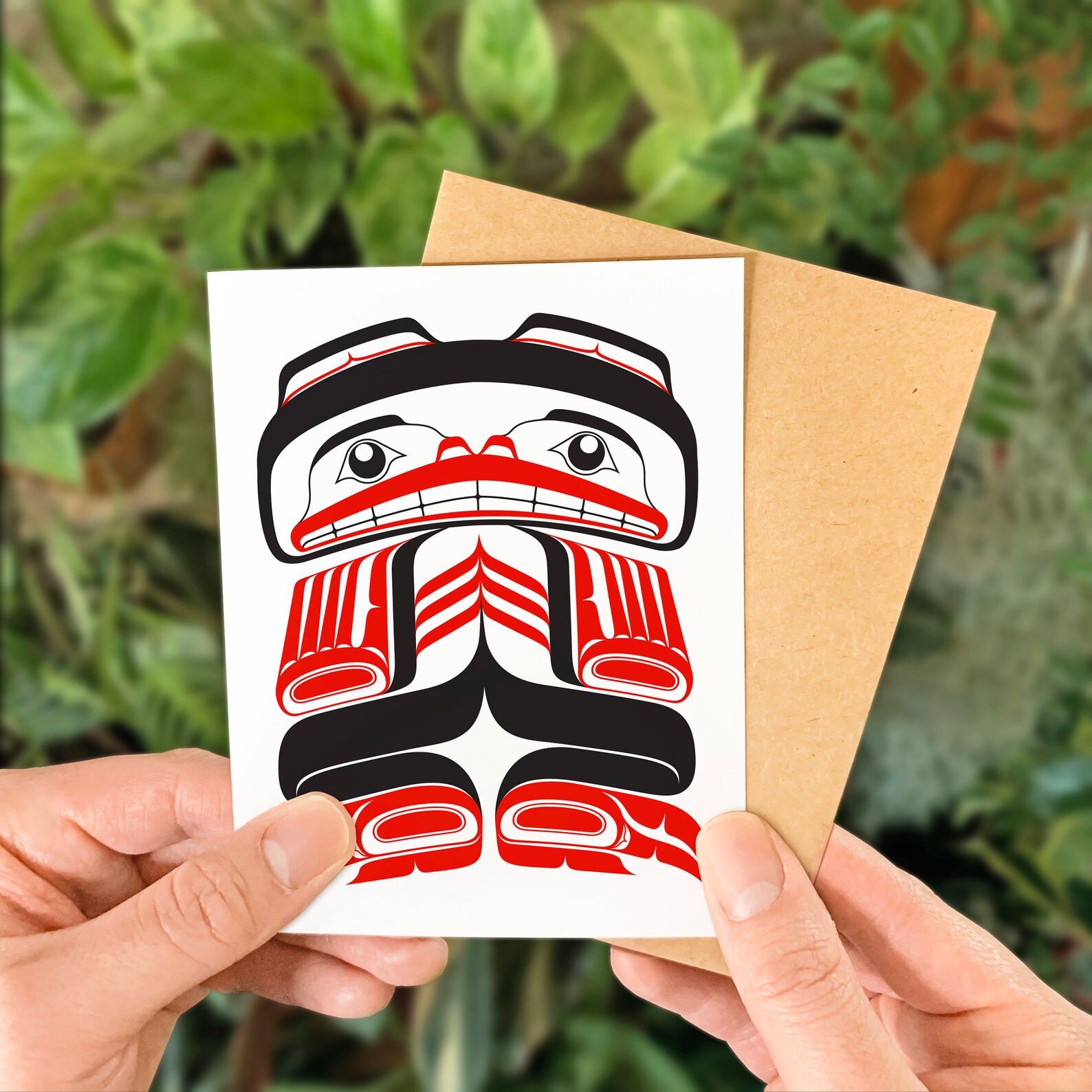 Tlingit Pacific Northwest Coast Native American Greeting Card Etsy