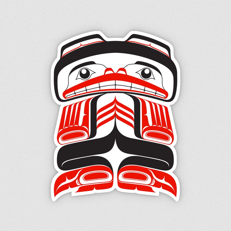 Northwest Coast Kushtaka Laptop Decal Sticker Alaska Native Etsy