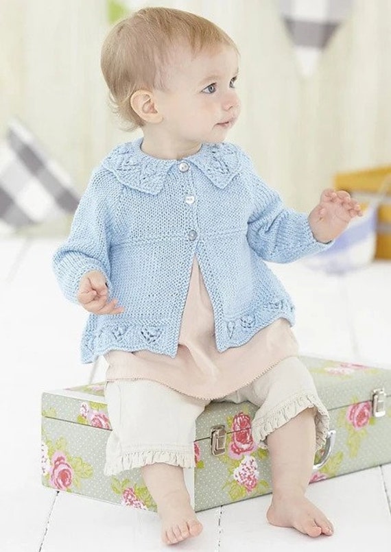 Scarica il pdf del modello lavorato a maglia per bambini, cardigan