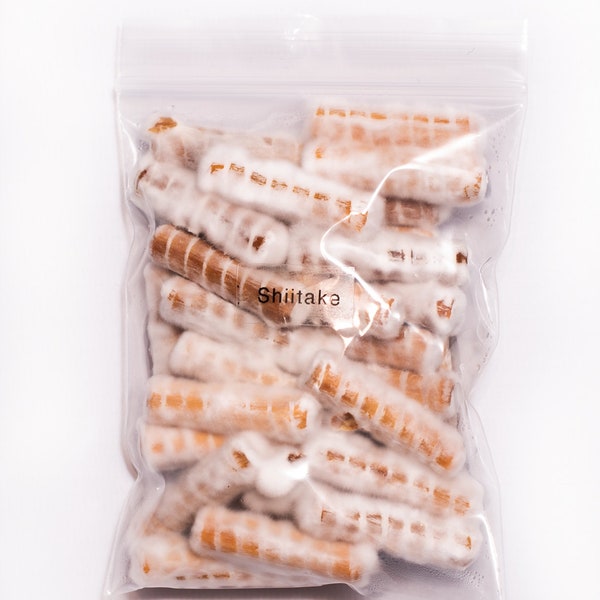 Mushroom dowels(Spawn Plugs) - Shiitake Lentinula Edodes 30 plugs