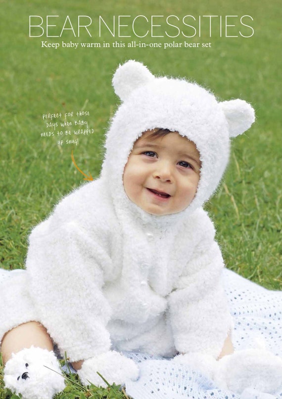 Baby Knitting Digital Pattern Pdf All-in-one Baby Onesie 21-23