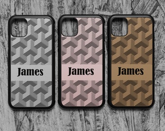 3D Abstract Shape Personalized Phone Case, Custom, Gift for Him, Father, Brother Design iPhone and Samsung