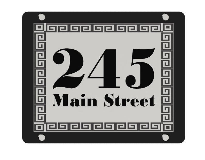 Home Address SignOutdoor SignModern House NumbersHouse NumberNumber Plaque image 1