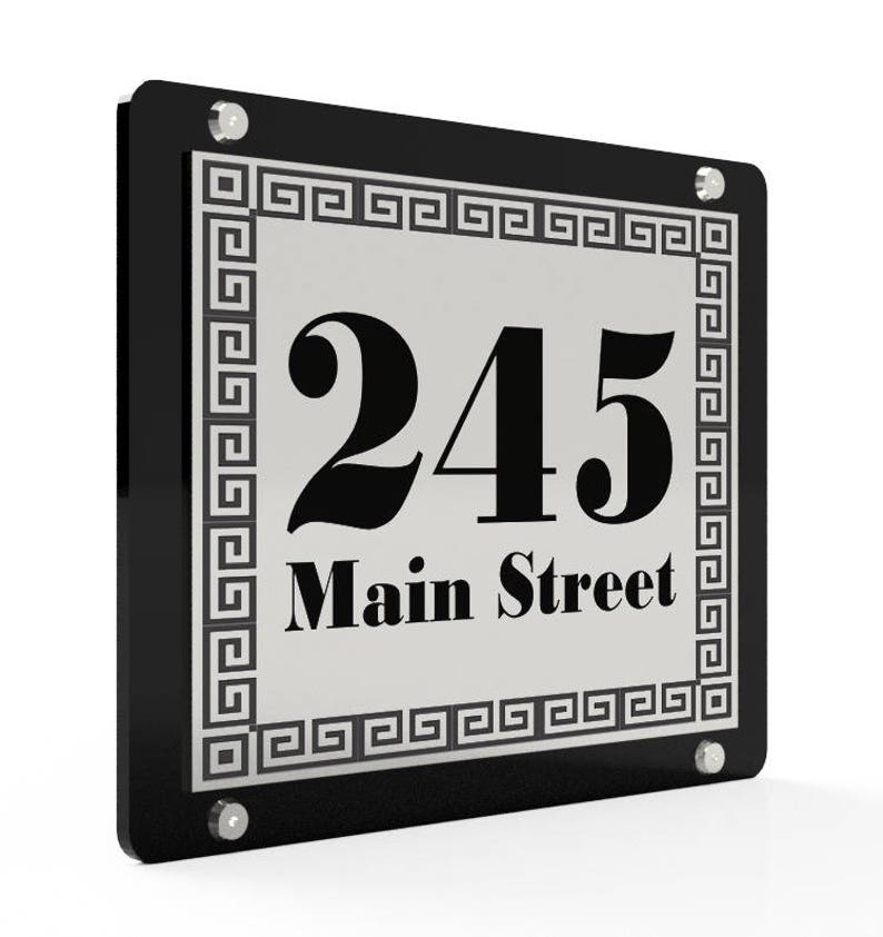 Home Address SignOutdoor SignModern House NumbersHouse NumberNumber Plaque image 4
