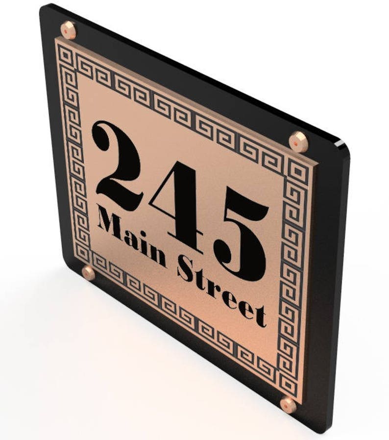 Home Address SignOutdoor SignModern House NumbersHouse NumberNumber Plaque image 5