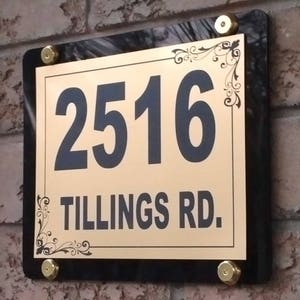 Home Address SignOutdoor SignModern House NumbersHouse NumberNumber Plaque image 2