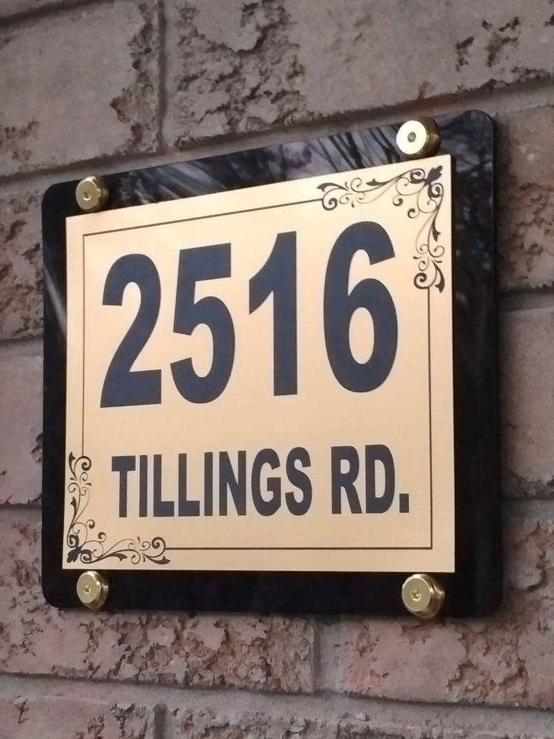 Home Address SignOutdoor SignModern House NumbersHouse NumberNumber Plaque image 2