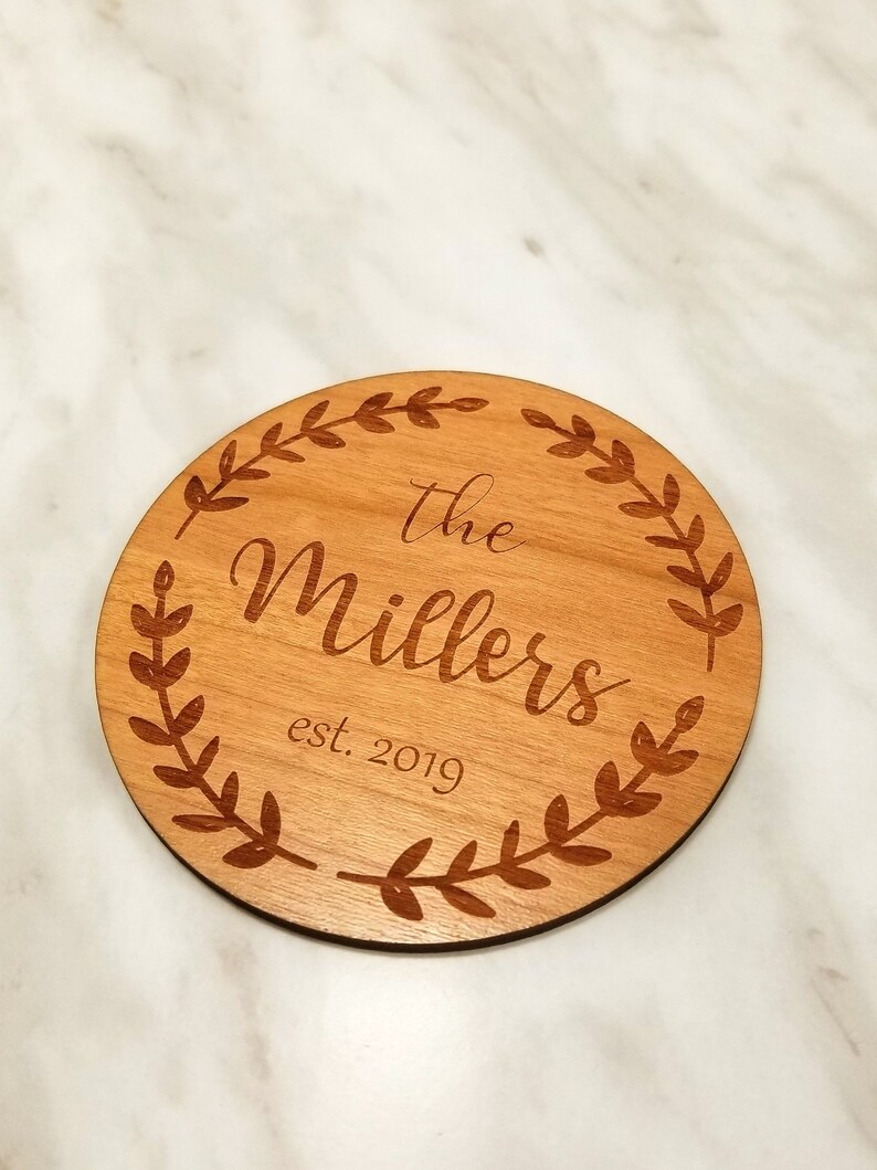 Personalized Coasters, Engraved Coasters, Wood Coasters, Wedding