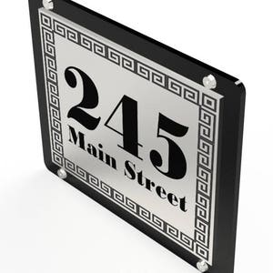 Home Address SignOutdoor SignModern House NumbersHouse NumberNumber Plaque image 3