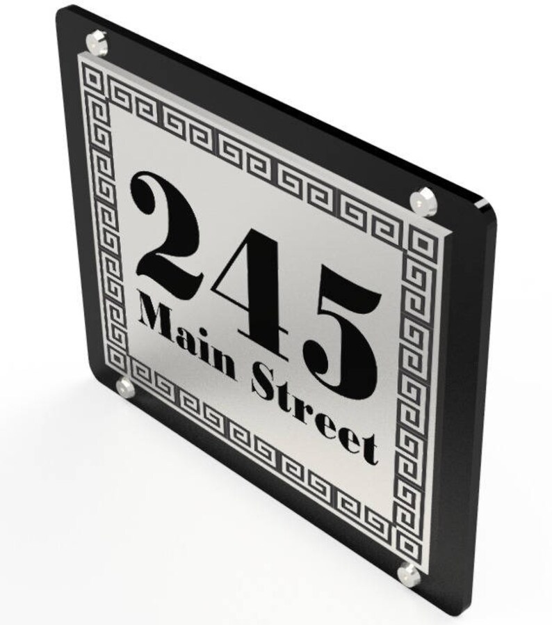 Home Address SignOutdoor SignModern House NumbersHouse NumberNumber Plaque image 3