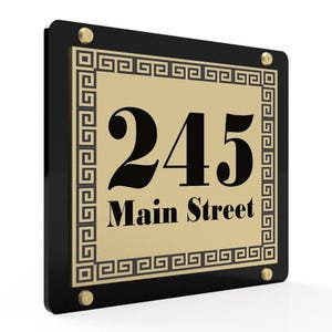 Home Address SignOutdoor SignModern House NumbersHouse NumberNumber Plaque image 9