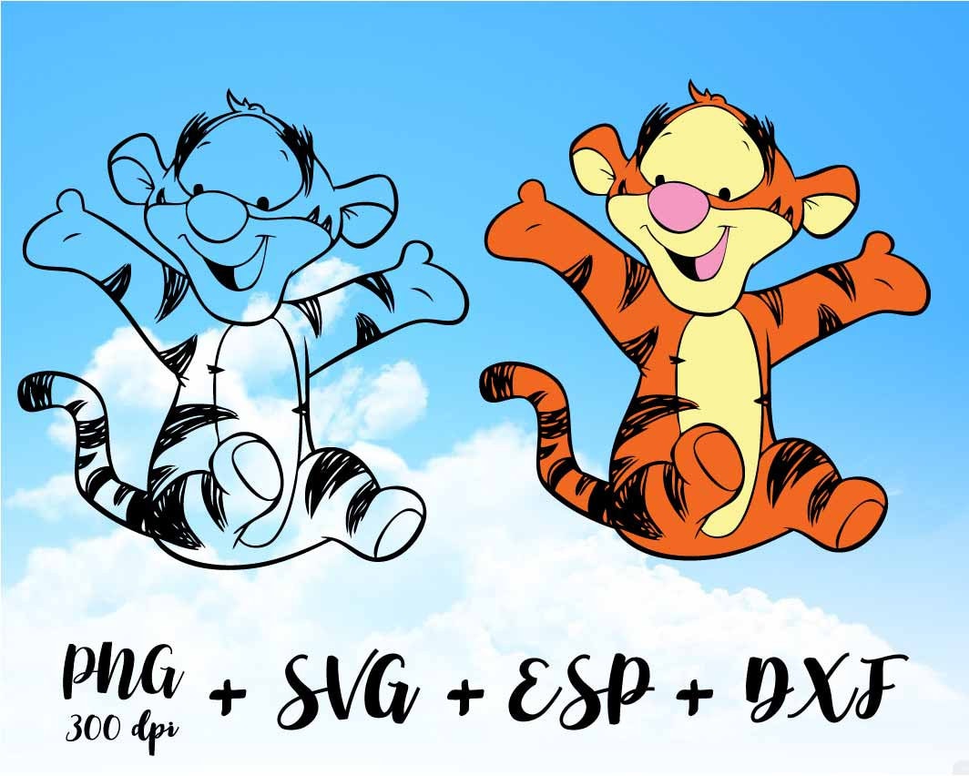 Download Winnie the Pooh baby Tigger Disney Cutting Files PNG High | Etsy