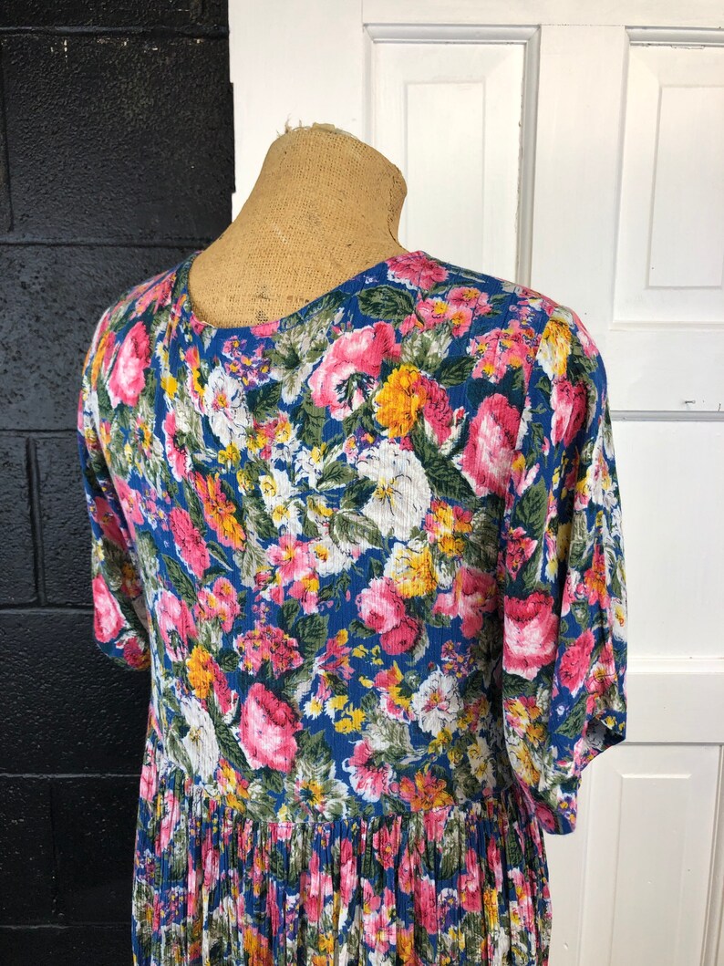 Made in India Dress Floral Print 1990s Casual Dress