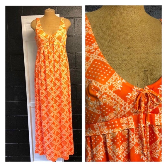 Maxi Dress with Bikini Top by Tall Girl 1970s