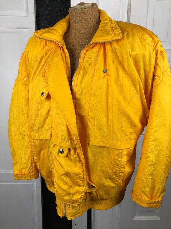 Vintage Puffer Coat Sunshine Yellow 1980s Andy Joh
