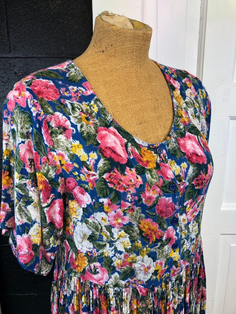 Made in India Dress Floral Print 1990s Casual Dress