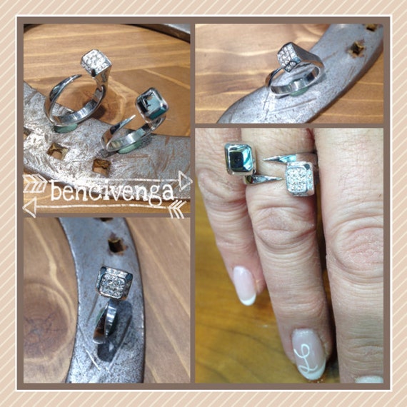 Items similar to HORSESHOE SILVER Horseshoe Nail Ring RING on Etsy