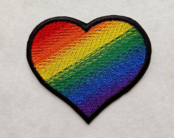 Rainbow Heart - Pride - LGBTQ+ -Iron on Embroidered Patch