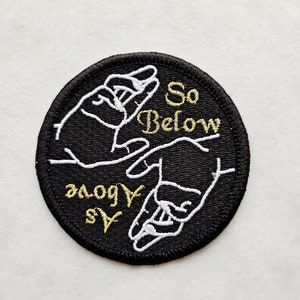 As Above So Below - Iron On Embroidered Patch