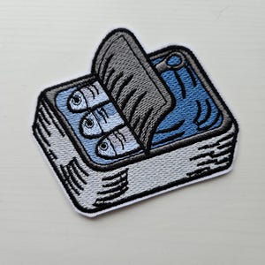 Sardine Tin - Iron On Embroidered Patch