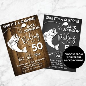 Invitation D Anniversaire De Peche En Anglais Seulement Etsy