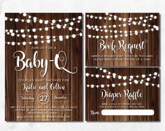 baby bbq invitation etsy