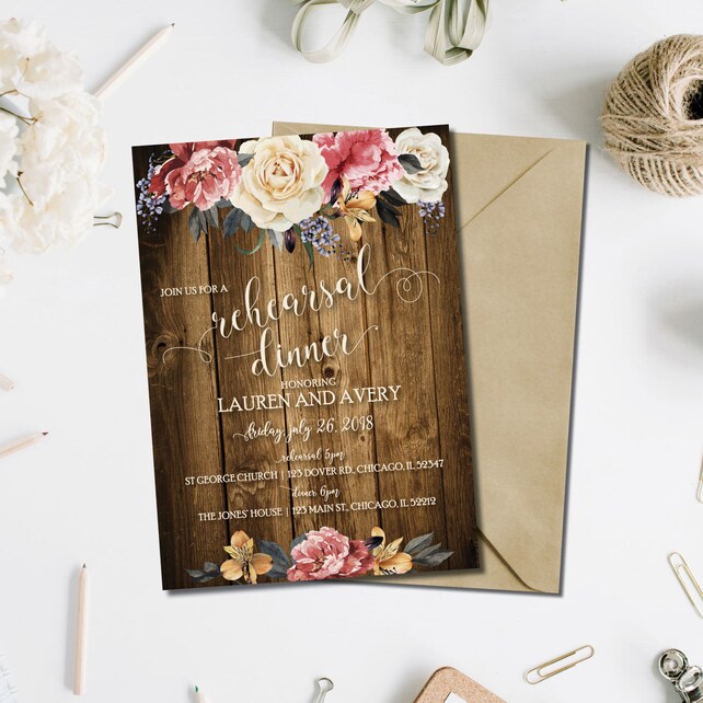 Rehearsal Dinner Invitations Rustic Rehearsal Invites Barn