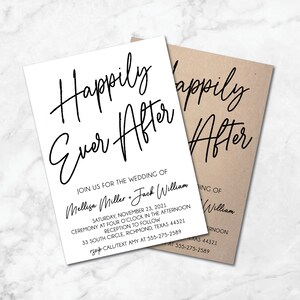 Wedding Invitations | Happily Ever After | Print, Text or Email Invite - Etsy