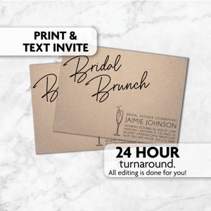 Bridal Brunch Shower Invitation | Print, Text or Email Invite