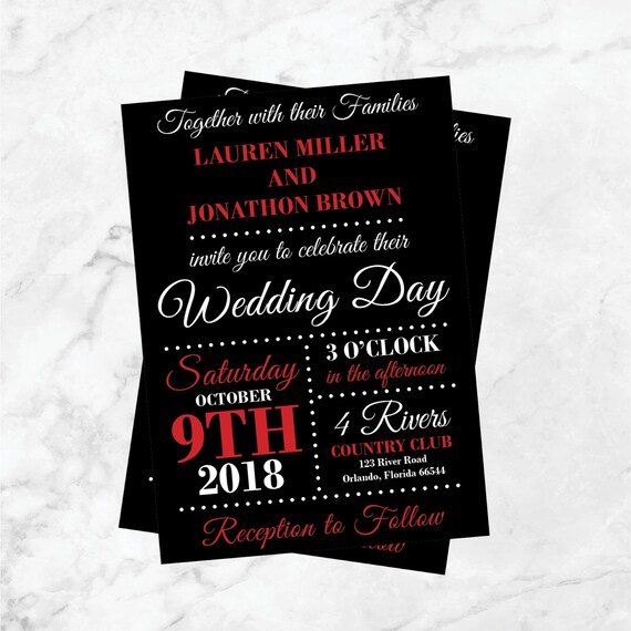 red and black wedding