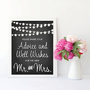 Advice And Well Wishes For The New Mr. and Mrs.