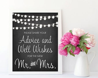 Advice And Well Wishes For The New Mr. and Mrs.